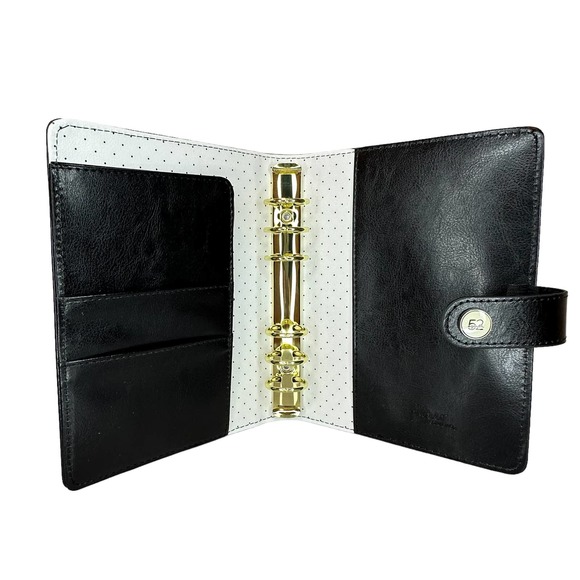 NEW Black 6-Ring Planner Binder Only Organizer Paper Studio 7.75" x 6.12" - Picture 2 of 11